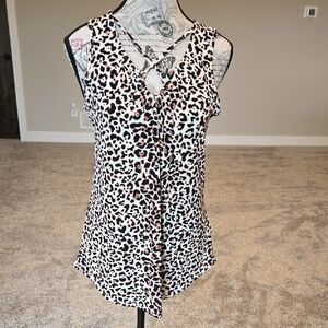 Maurices Animal Print Sleeveless Blouse